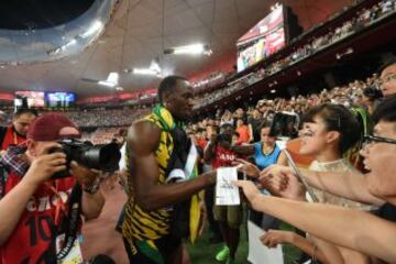 Victoria de Usain Bolt en la final de 100m del Mundial de Atletismo de Pekín 2015.