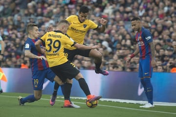 Los jugadores del Málaga Rosales y Ontiveros.