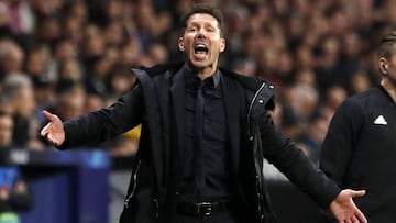 Simeone, durante el partido contra la Juventus.