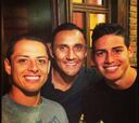 James y Keylor dan la bienvenida a Chicharito