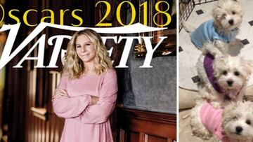 Imágenes de Barbra Streisand en la portada de 'Variety' de febrero de 2018 y de sus tres perros