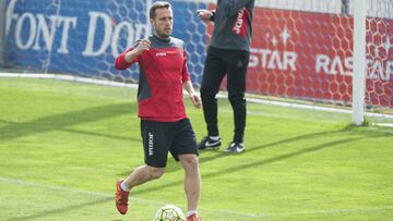 Montañés, durante un entrenamiento.