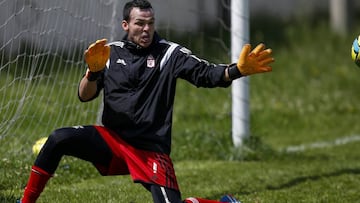 Diciembre 16 de 2014. En la foto el portero Uruguayo Alexis Viera (Colprensa - Mauricio Alvarado)