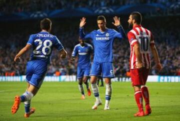 1-0. Fernando Torres tras anotar el primer gol.