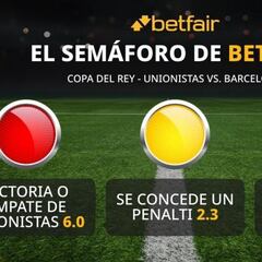 El semáforo de Betfair para la Copa del Rey: Unionistas de Salamanca vs. Barcelona