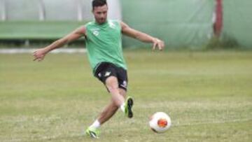 Rubén, en el entrenamiento.