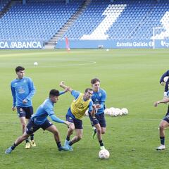 Rubén Díez, primera víctima de la alerta amarilla en el Deportivo