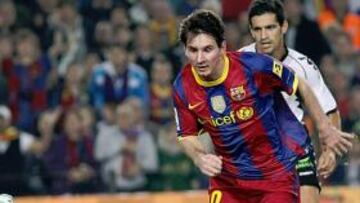 <b>INTENTONA. </b>Messi persigue con voracidad el esférico, aunque no consigue batir a un César que anoche estuvo omnipresente en casi todas las acciones de ataque azulgrana.