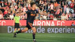 Ferran Torres, celebra su gol ante el Girona.