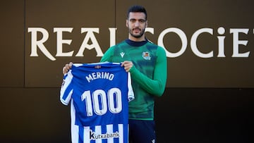 Merino cumple cien partidos como txuri-urdin