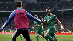 Gabriel Pires, celebrando su gol en el Bernab&eacute;u.