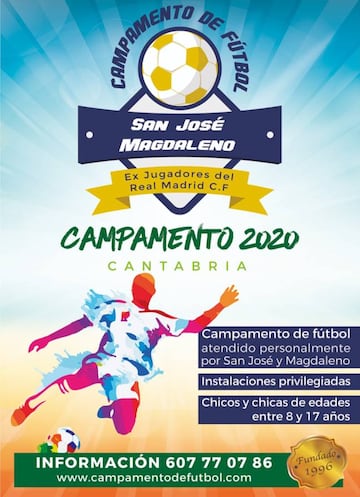 Cartel del Campamento de F&uacute;tbol San Jos&eacute;-Magdaleno 2020.