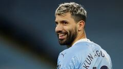 FILE PHOTO: Soccer Football - Premier League - Manchester City v West Bromwich Albion - Etihad Stadium, Manchester, Britain - December 15, 2020 Manchester City&#039;s Sergio Aguero Pool via REUTERS/Clive Brunskill EDITORIAL USE ONLY. No use with unauthorized audio, video, data, fixture lists, club/league logos or &#039;live&#039; services. Online in-match use limited to 75 images, no video emulation. No use in betting, games or single club /league/player publications.  Please contact your account representative for further details./File Photo