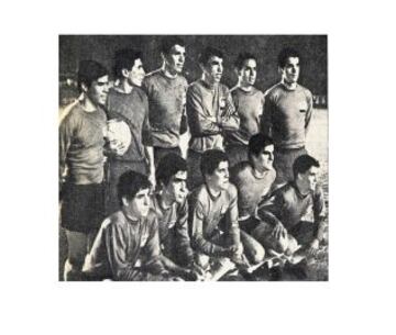 Foto del equipo chileno que jug&oacute; en Sudamericano de 1967. Corresponde al choque ante Uruguay.