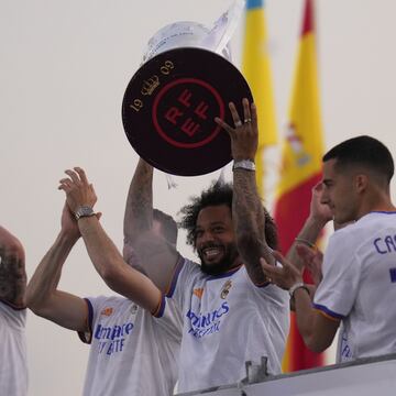 Marcelo durante la celebración en Cibeles. 