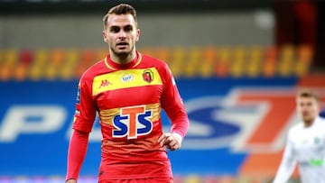 Jes&uacute;s Imaz durante un partido con el Jagiellonia.