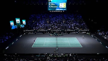 La pista central de La Defénse Arena, durante un partido.
