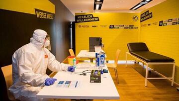 Hospital en el estadio del Dortmund.