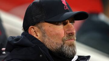 BRENTFORD, ENGLAND - JANUARY 02:  Jurgen Klopp manager of Liverpool during the Premier League match between Brentford FC and Liverpool FC at Brentford Community Stadium on January 2, 2023 in Brentford, United Kingdom. (Photo by Marc Atkins/Getty Images)