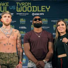 Woodley in press conference spat with member of Paul's camp