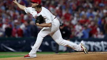 Philadelphia Phillies starting pitcher Aaron Nola (27)