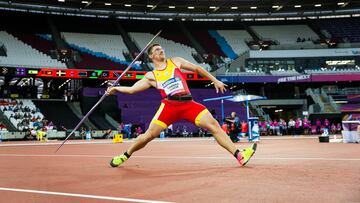 Héctor Cabrera, en el Mundial de atletismo paralímpico de Londres.
