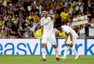 Marco Asensio celebra el 1-0 del Real Madrid.