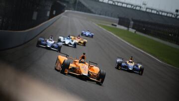 Fernando Alonso en su primera participación en las 500 Millas de Indianápolis.