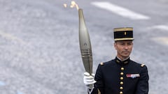 How will the Olympic flame be lit during the opening ceremony at Paris 2024?