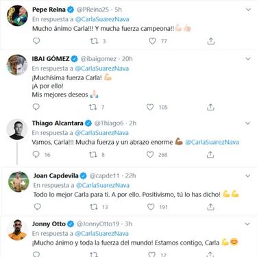 Impresionante apoyo del mundo del deporte y la sociedad a Carla: más de 6 mil mensajes