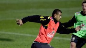 <b>PREPARACIÓN. </b>Felipe Melo se ejercita con la selección brasileña.