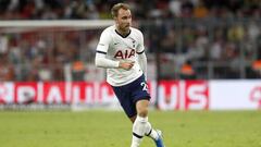 Eriksen en un partido de este verano