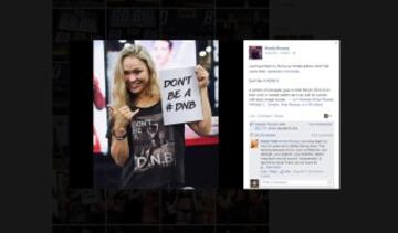 Ronda perdió el título del UFC, pero no salió del podio de Facebook. 9.898.764 la siguen en redes sociales.