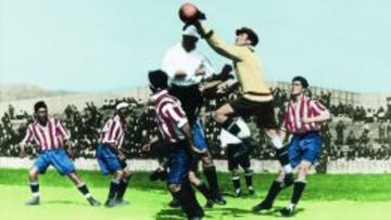 En 1929 el Atlético empataba a tres en San Mamés jugando de rojiblanco, porque entonces el local cambiaba uniforme.