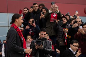 La presentación de Ibra con el Milan