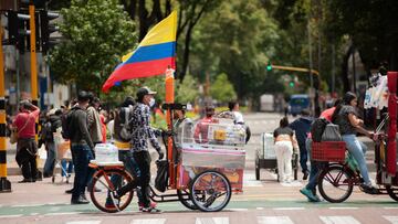 Marcha ind&iacute;gena a su paso por Bogot&aacute; el pasado mes de octubre.