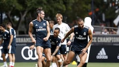 Real Madrid train under Miami thunderstorm