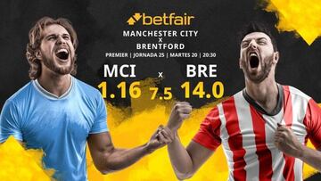 Manchester City FC vs. Brentford FC: horario, TV, estadísticas, clasificación y pronósticos