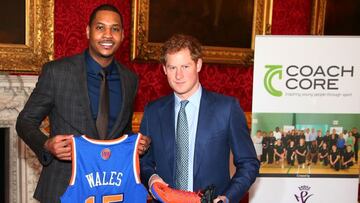Carmelo Anthony coincidió con el príncipe Harry
