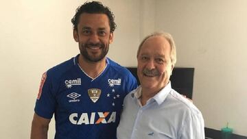 Fred en su llegada a Cruzeiro.