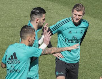 El entrenamiento del Madrid antes de recibir al Athletic