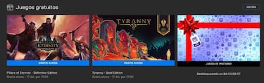 Pillars of Eternity y Tyranny, juegos gratis en Epic Games Store