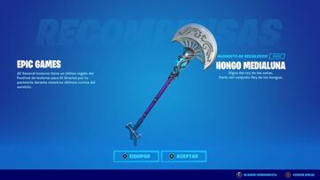 Epic Games regal&oacute; el pico Hongo Medialuna a todos los jugadores