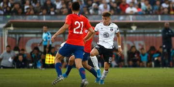 Arriagada jugó ante la Roja de Bernardo Redín en el Monumental.