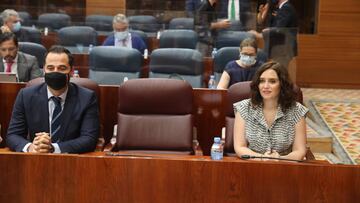 La presidenta de la Comunidad de Madrid, Isabel D&iacute;az Ayuso y el vicepresidente de la Comunidad, Ignacio Aguado