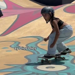 Le ponen el micro a una skater de 8 años en competición: “¡Ay dios, dios!”