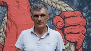 José Luis Mendilibar, técnico del Olympiacos, posa para AS en Bilbao.