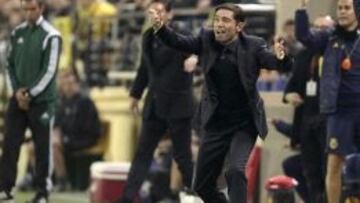 Marcelino, durante el partido.