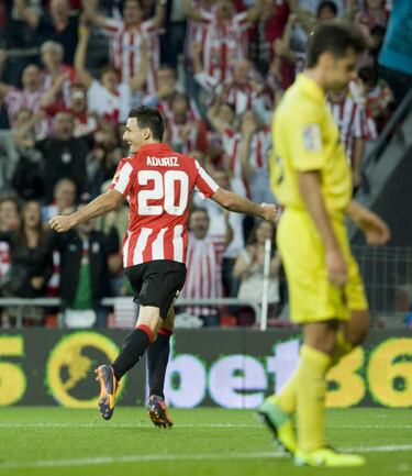 Tuvo tiempo para llegar al final de la vieja Catedral. Y ya en el flamante nuevo San Mamés anotó su primer gol el 21 de octubre de 2013, ante el Villarreal