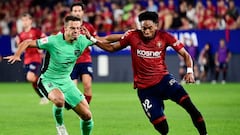 Johan Mojica en un partido de Osasuna en LaLiga.